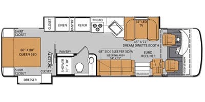 2015 Thor Motor Coach Palazzo 33.2 floorplan