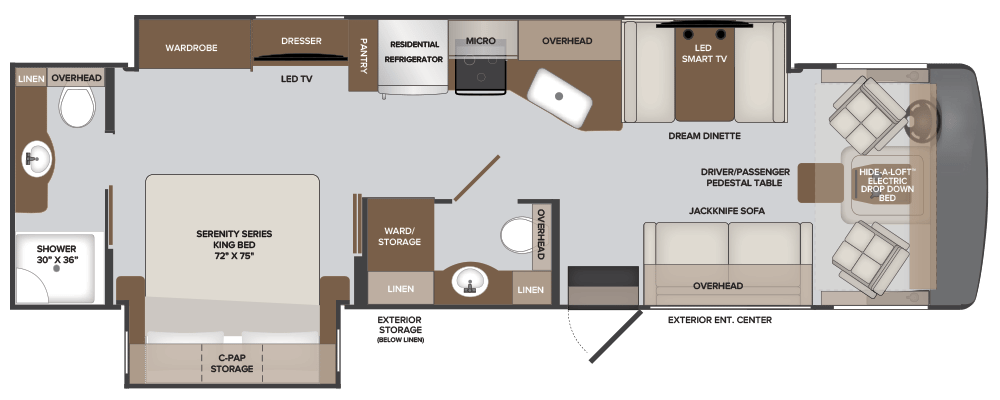 Holiday Rambler Invicta 33HB floorplan