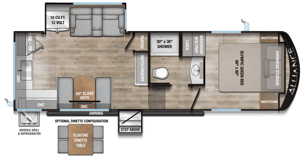 Alliance RV Avenue 23ML floorplan