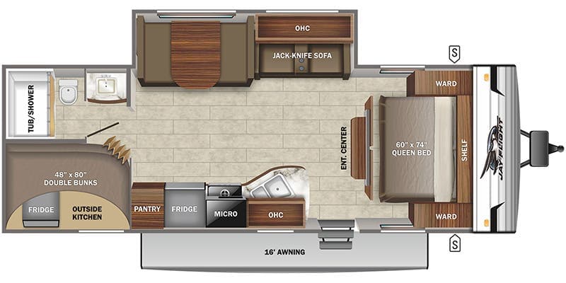 2022 Jayco Jay Flight SLX 8 267BHS floorplan