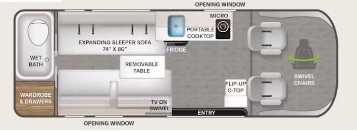 Thor Motor Coach Tellaro 20L floorplan
