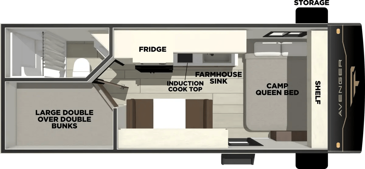 Forest River Avenger 17DBX floorplan