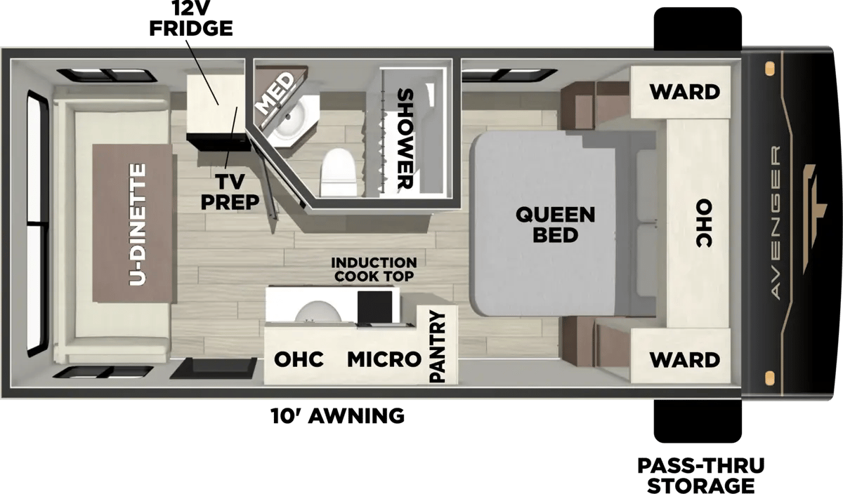 Forest River Avenger 17RDX floorplan