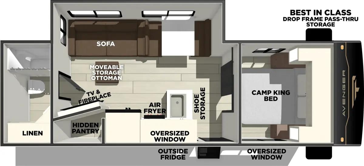 Forest River Avenger 25RBS floorplan