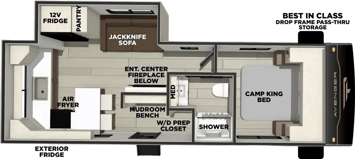Forest River Avenger 25RKM floorplan