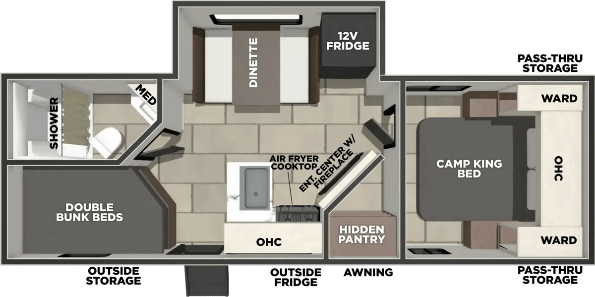 Forest River Tracer 230BH floorplan