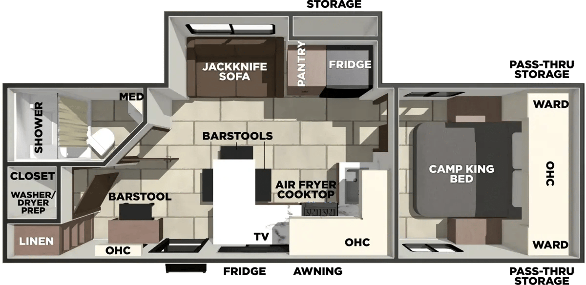 Forest River Tracer 255DS floorplan