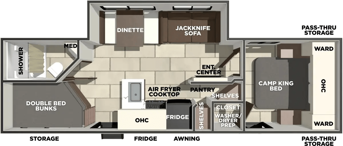 Forest River Tracer 275BH floorplan