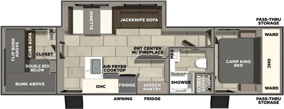 Forest River Tracer 290QB floorplan