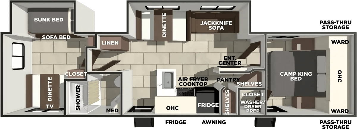Forest River Tracer 295DB floorplan